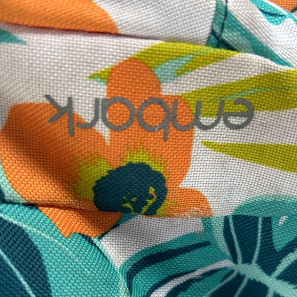 Embark Jartop Elite Backpack in a teal tropical floral print. - Picture 4 of 10